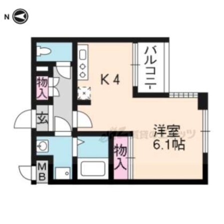 サザン桃山御陵の物件間取画像